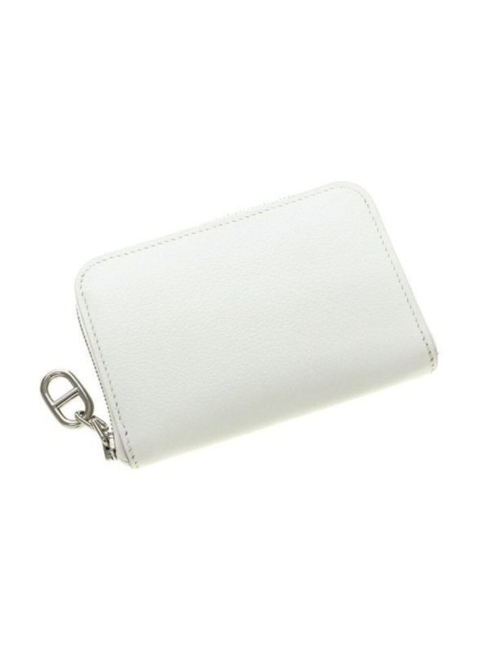 Hermes Zipengo Wallet White